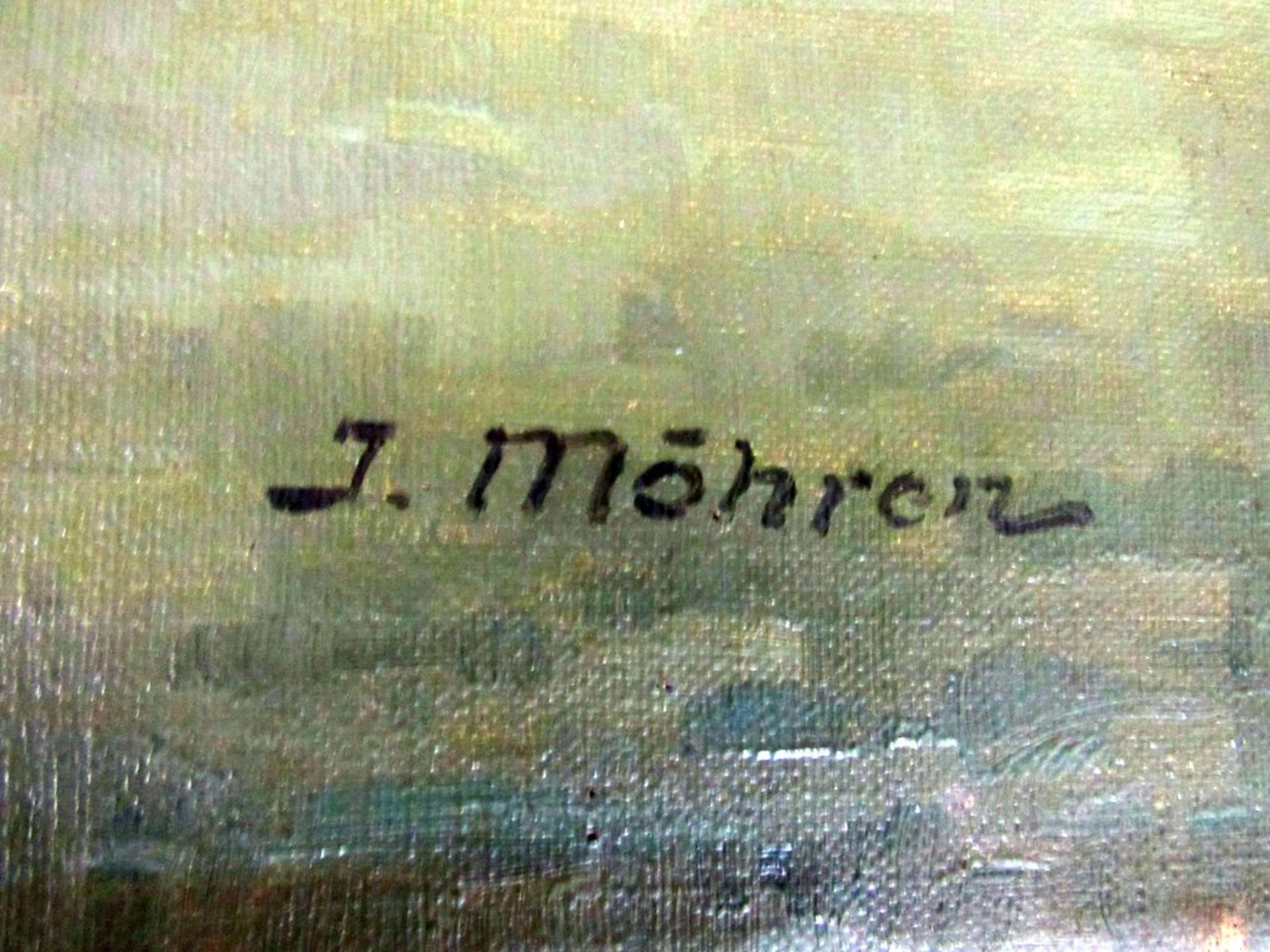 Ã–lgemÃ¤lde Fischerboot im Abendlicht - Image 3 of 10