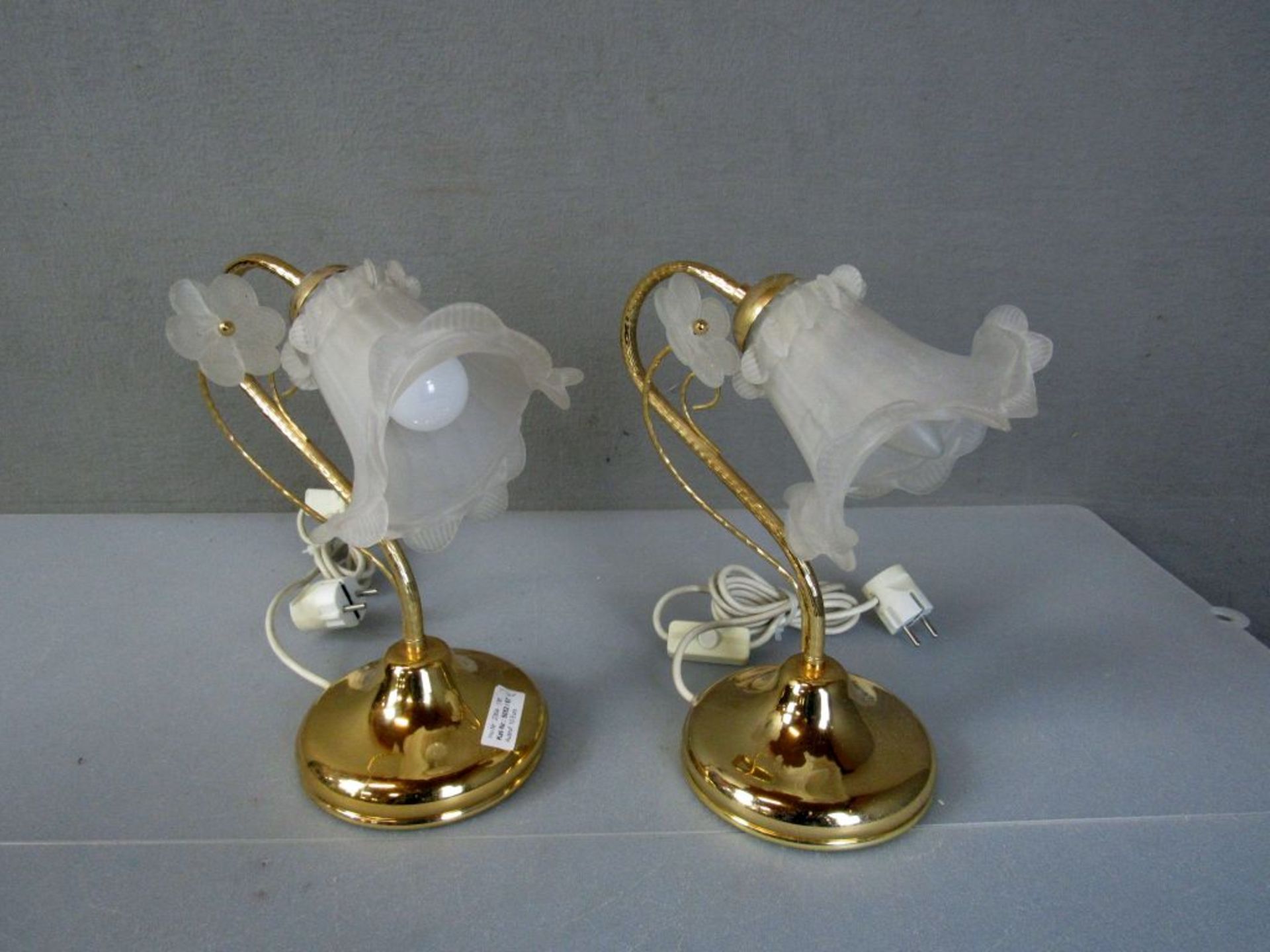 Zwei Tischlampen Glas und - Image 7 of 9