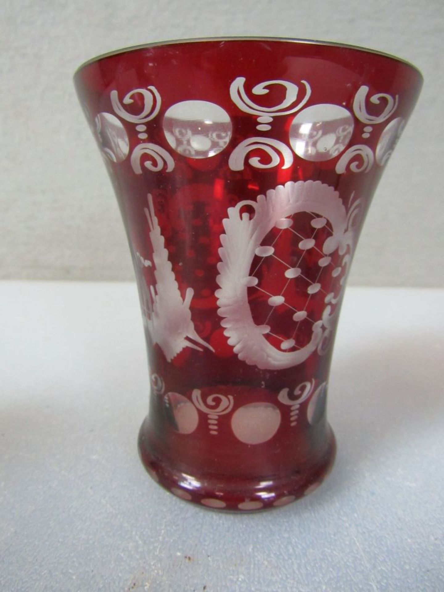Konvolut vier Vasen Designglas anbei - Bild 4 aus 10