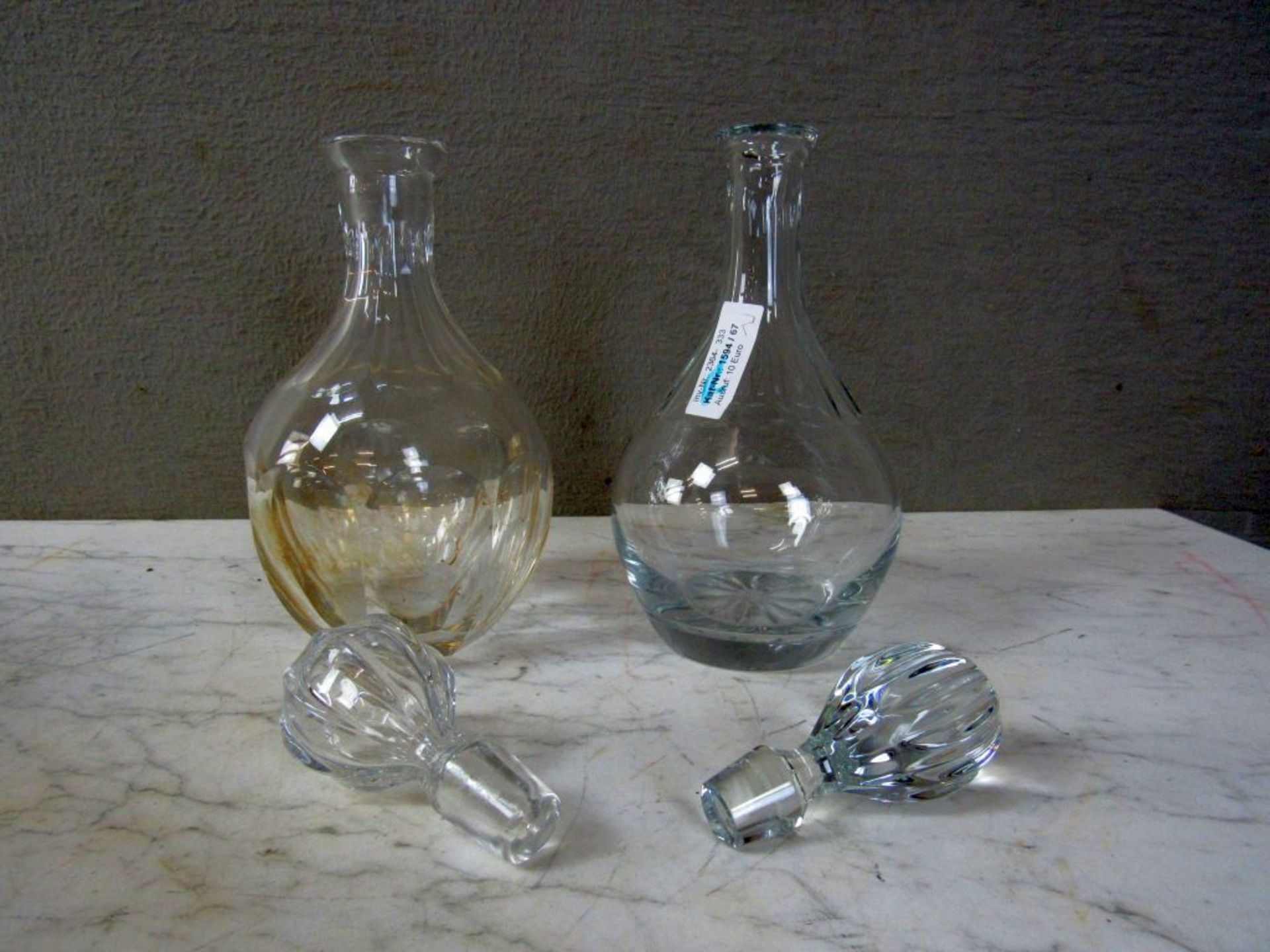 2 Kristallglas Karaffe ca 28 cm - Bild 6 aus 7