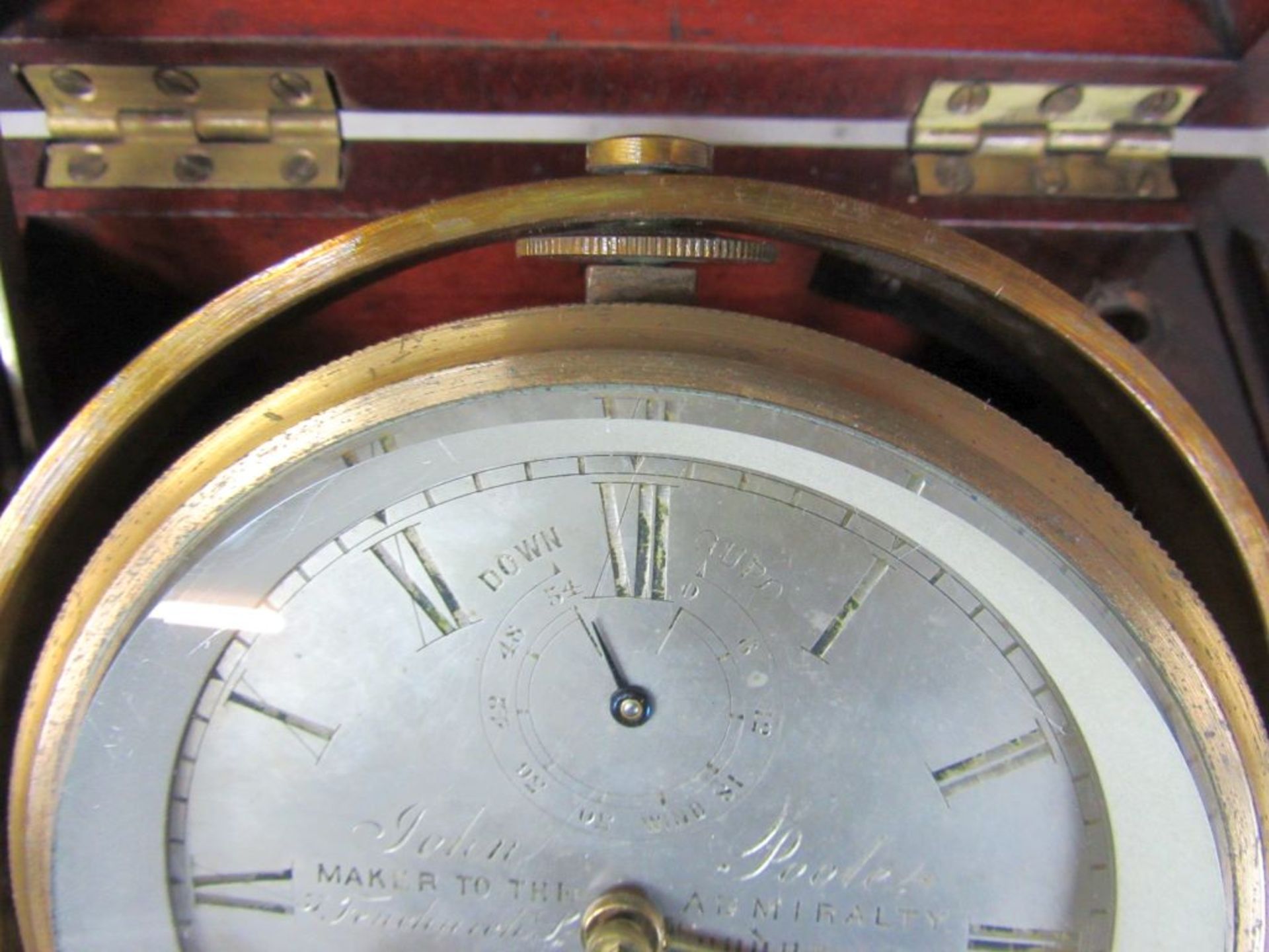 Antike Uhr Chronometer Marine auf - Image 9 of 10