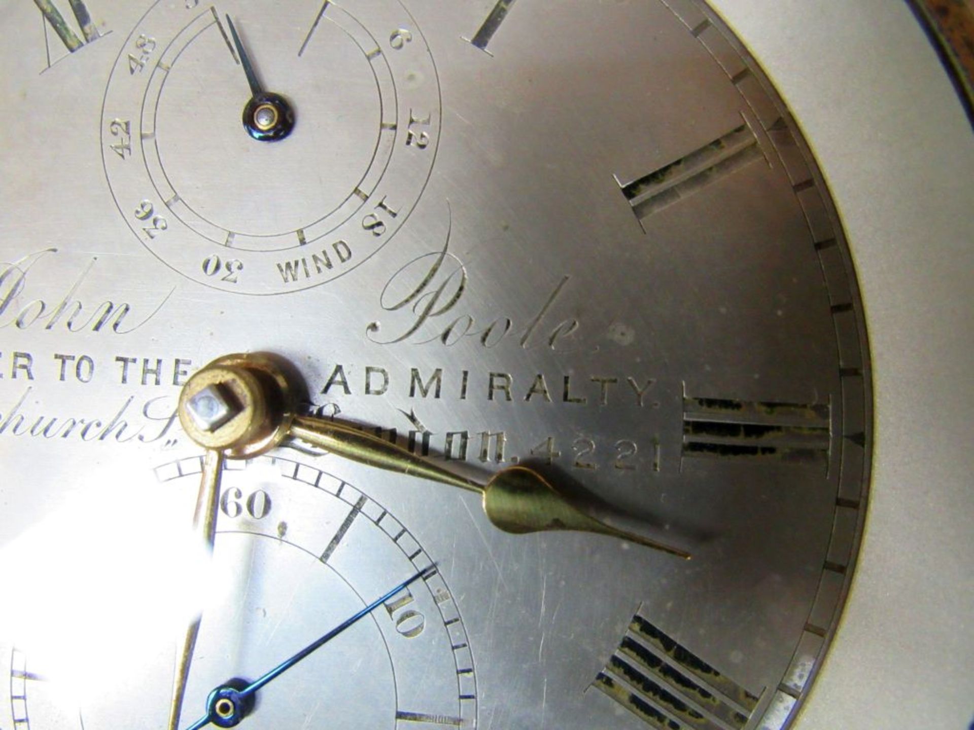 Antike Uhr Chronometer Marine auf - Image 8 of 10