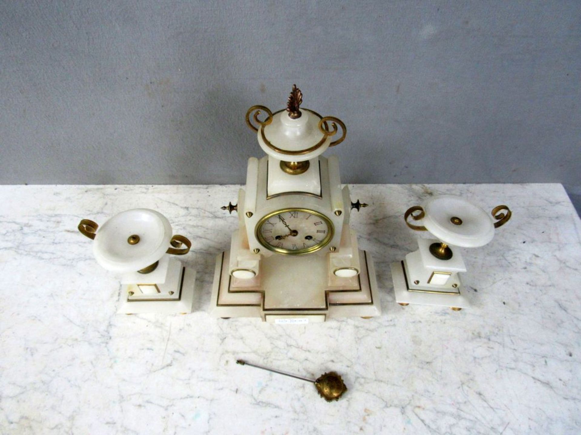 Antike Tischuhr Pendule mit - Image 2 of 10