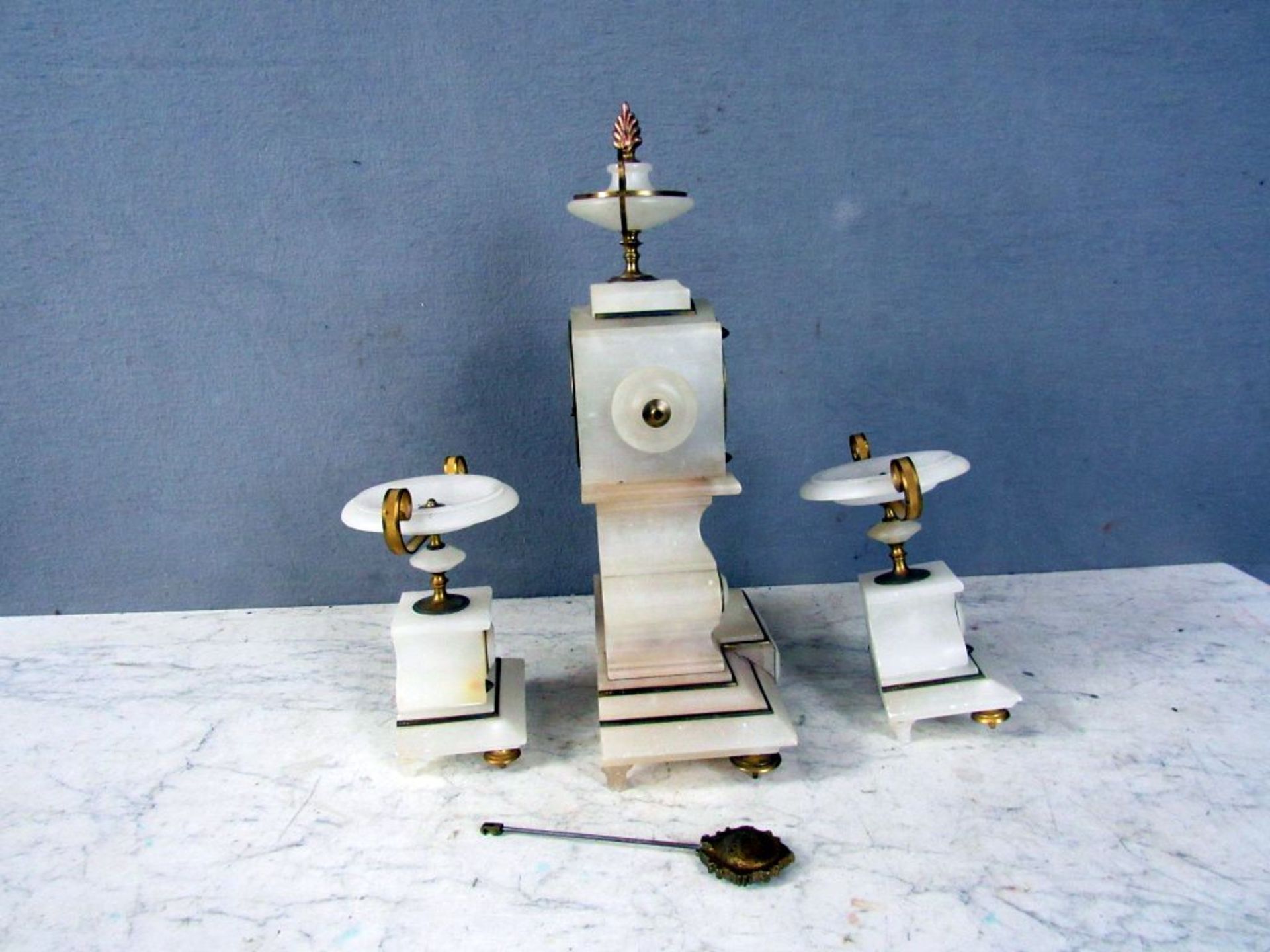 Antike Tischuhr Pendule mit - Image 9 of 10