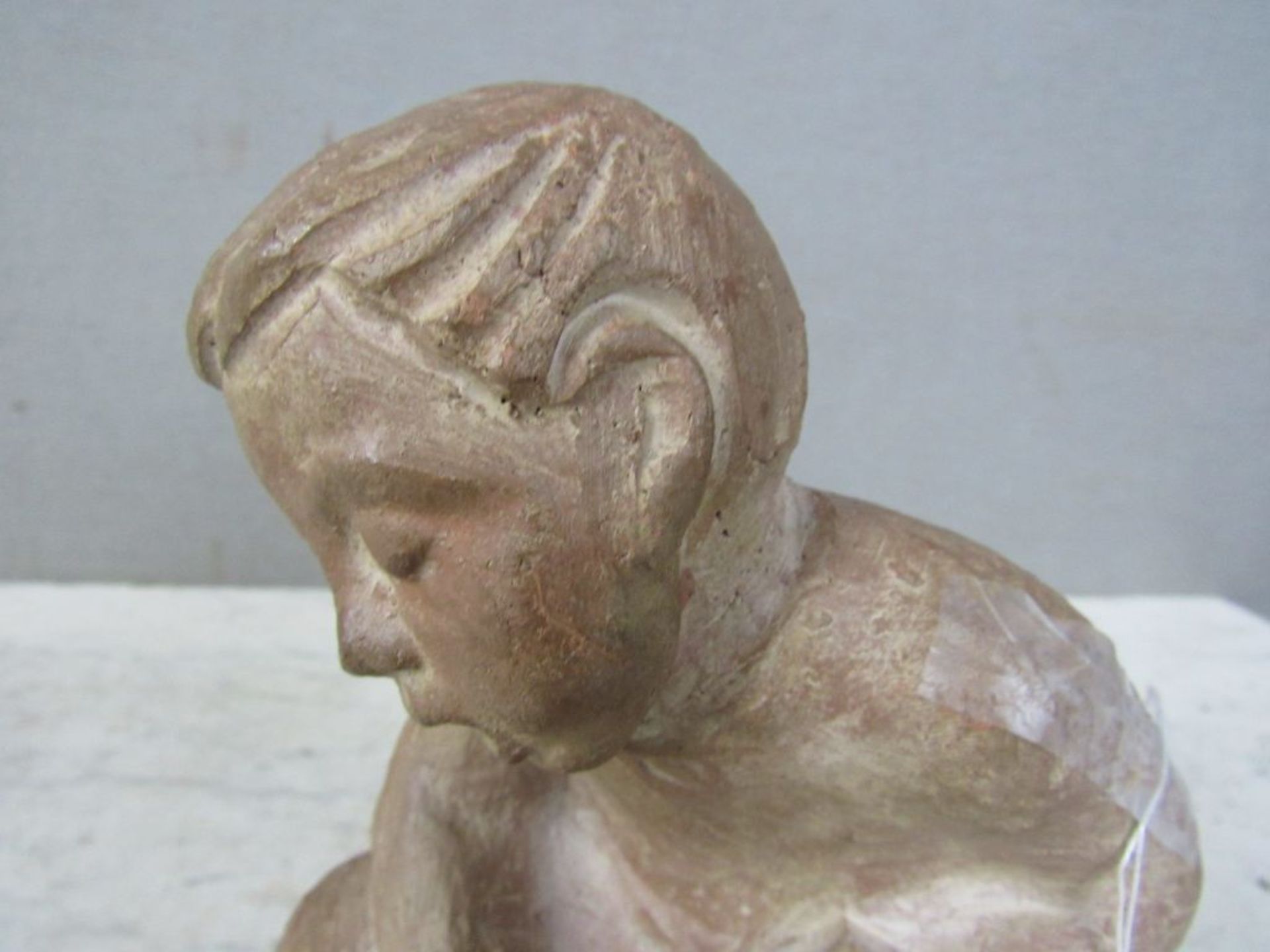Skulptur Keramik Worpswede sitzender - Bild 9 aus 10