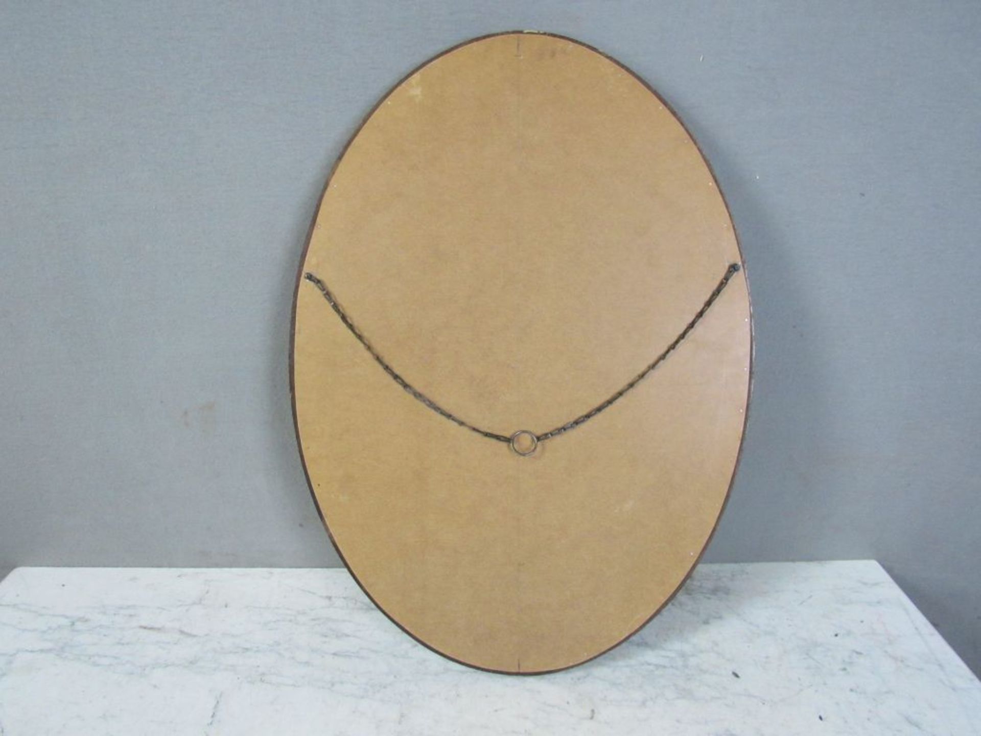 Ovaler antiker Spiegel Facettschliff - Image 7 of 7