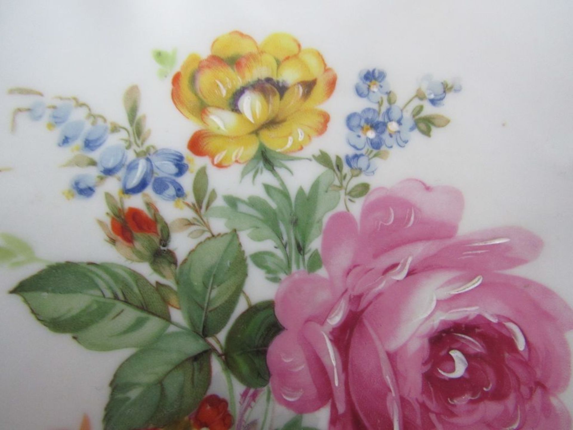 Anbietschale Blumendekor Handarbeit 20 - Bild 4 aus 10