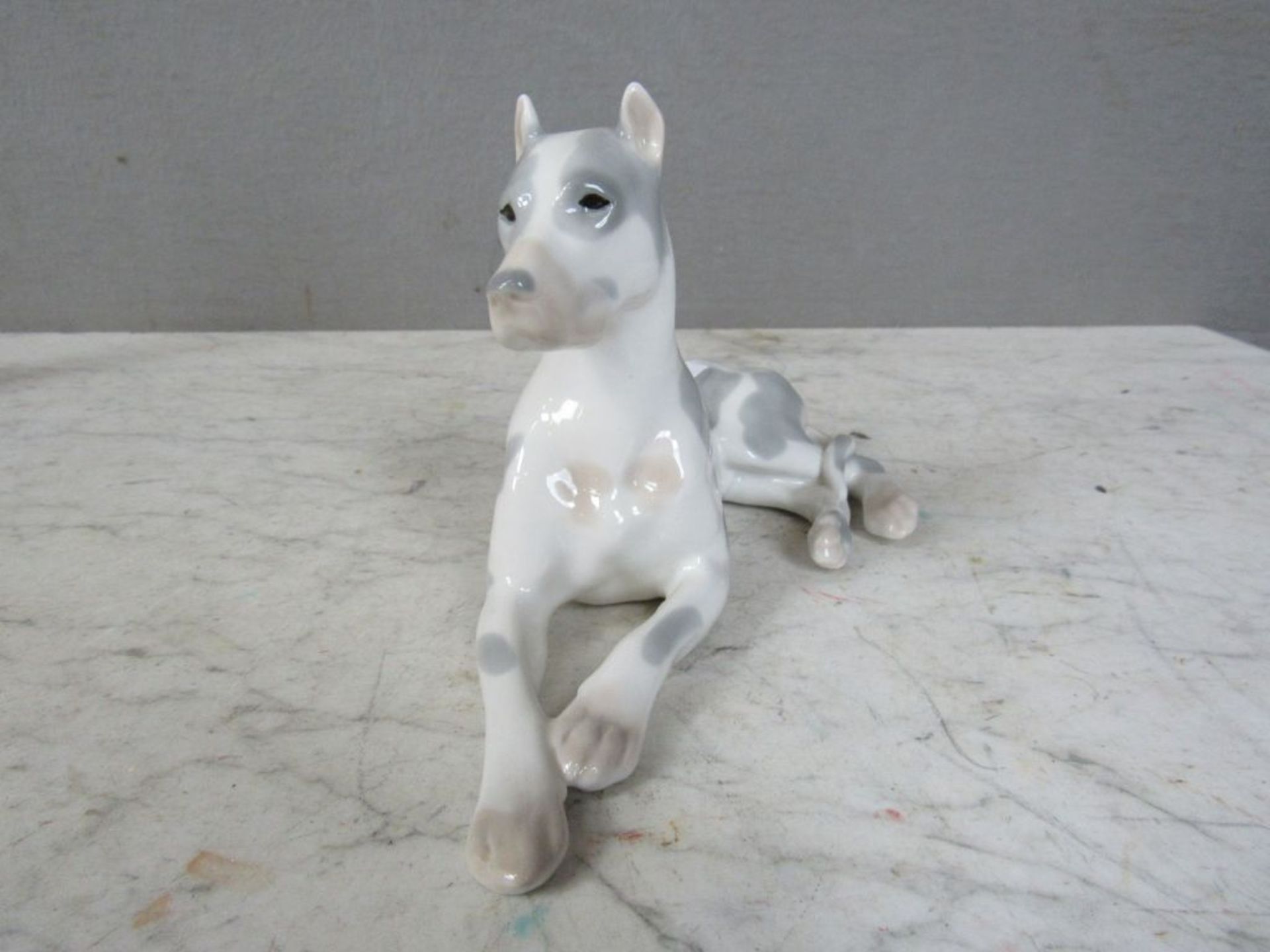 Porzellanfigur Hund Dogge gemarkt ca. - Bild 4 aus 10