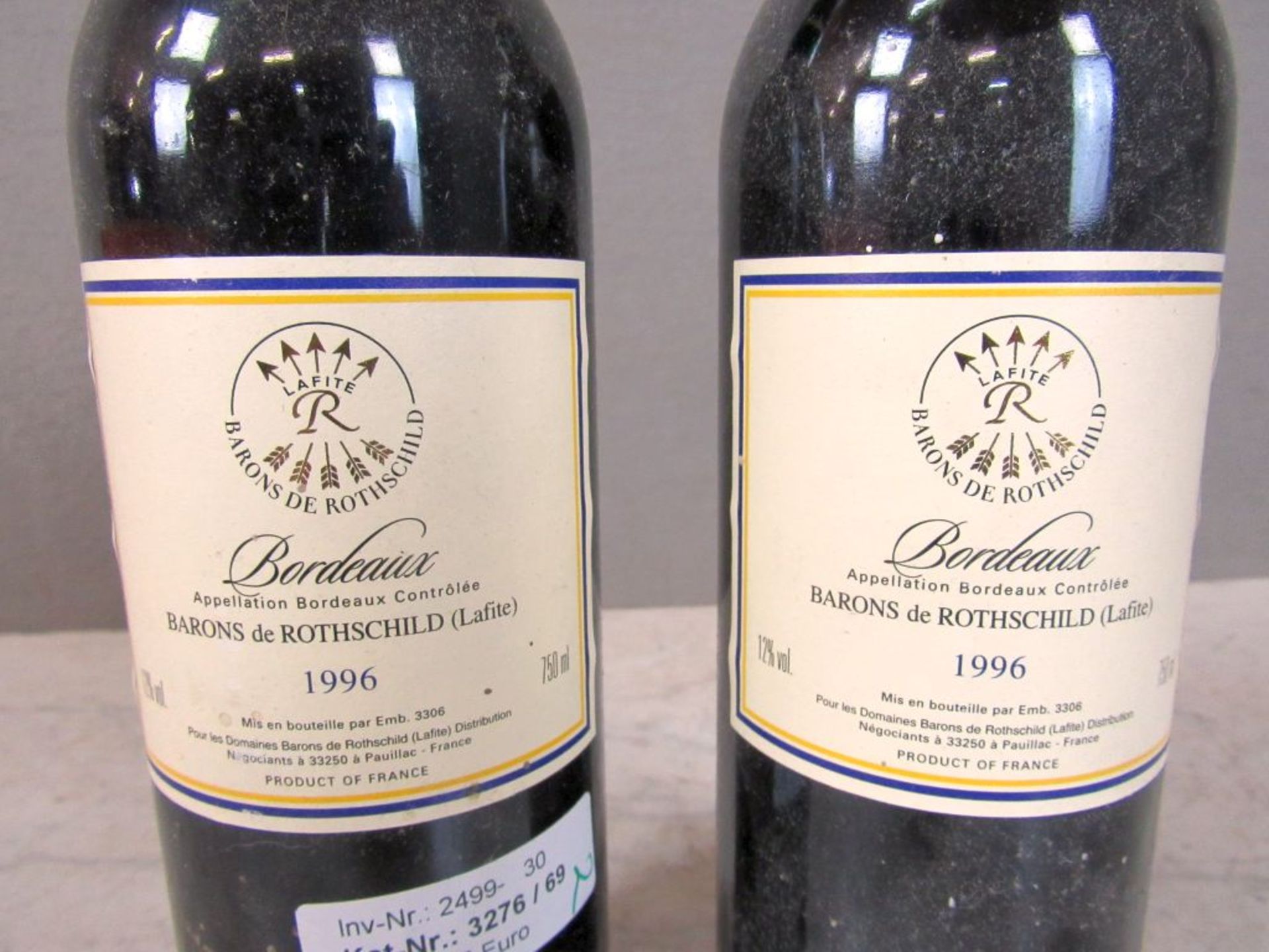Alkohol Wein Barons De Rothschild 1996 - Bild 3 aus 5