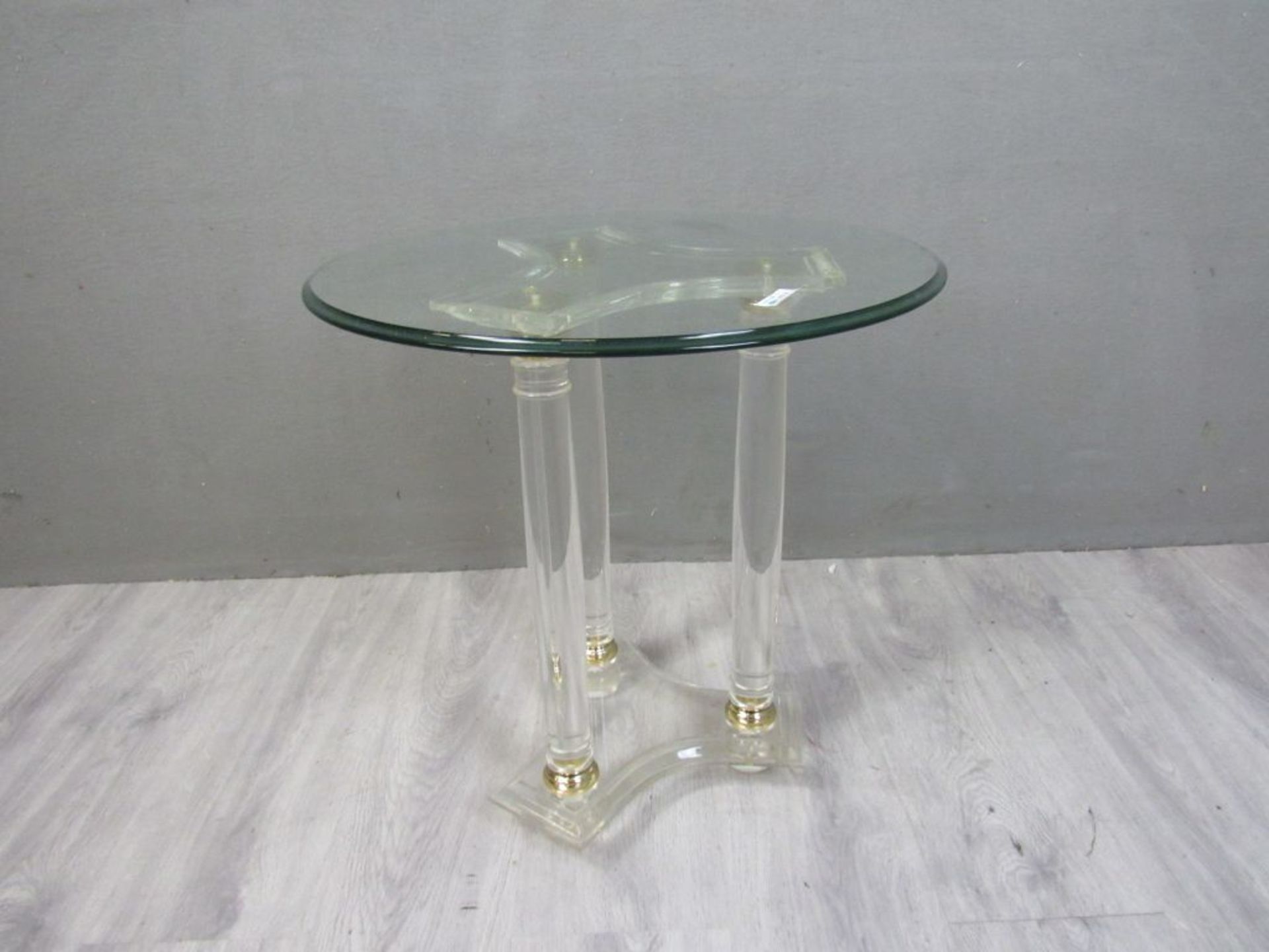 Designertisch Stand aus Acrylglas