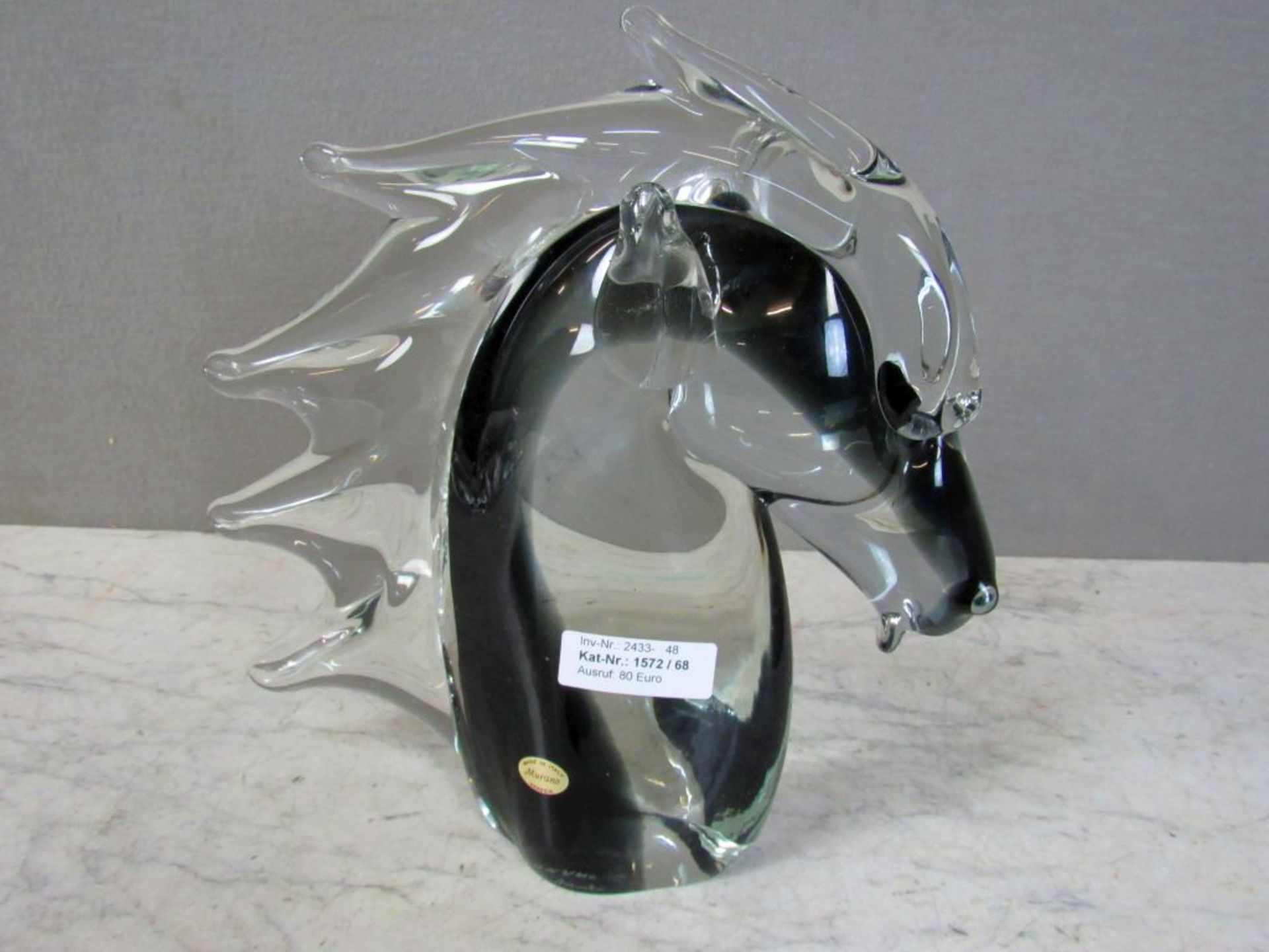 GroÃŸe Glasskulptur Murano unterseits