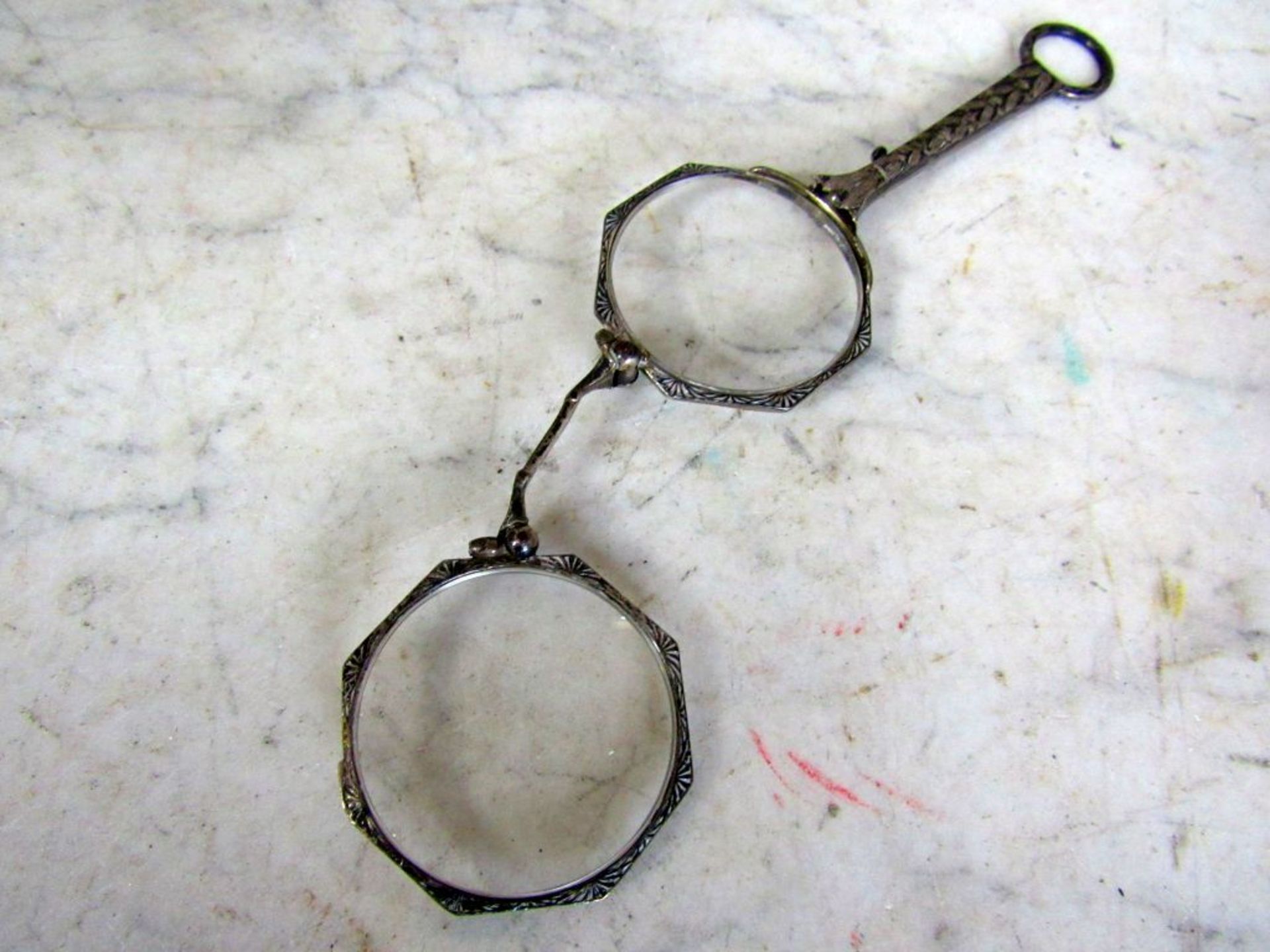 Drei antike Brillen klappbar - Image 5 of 8