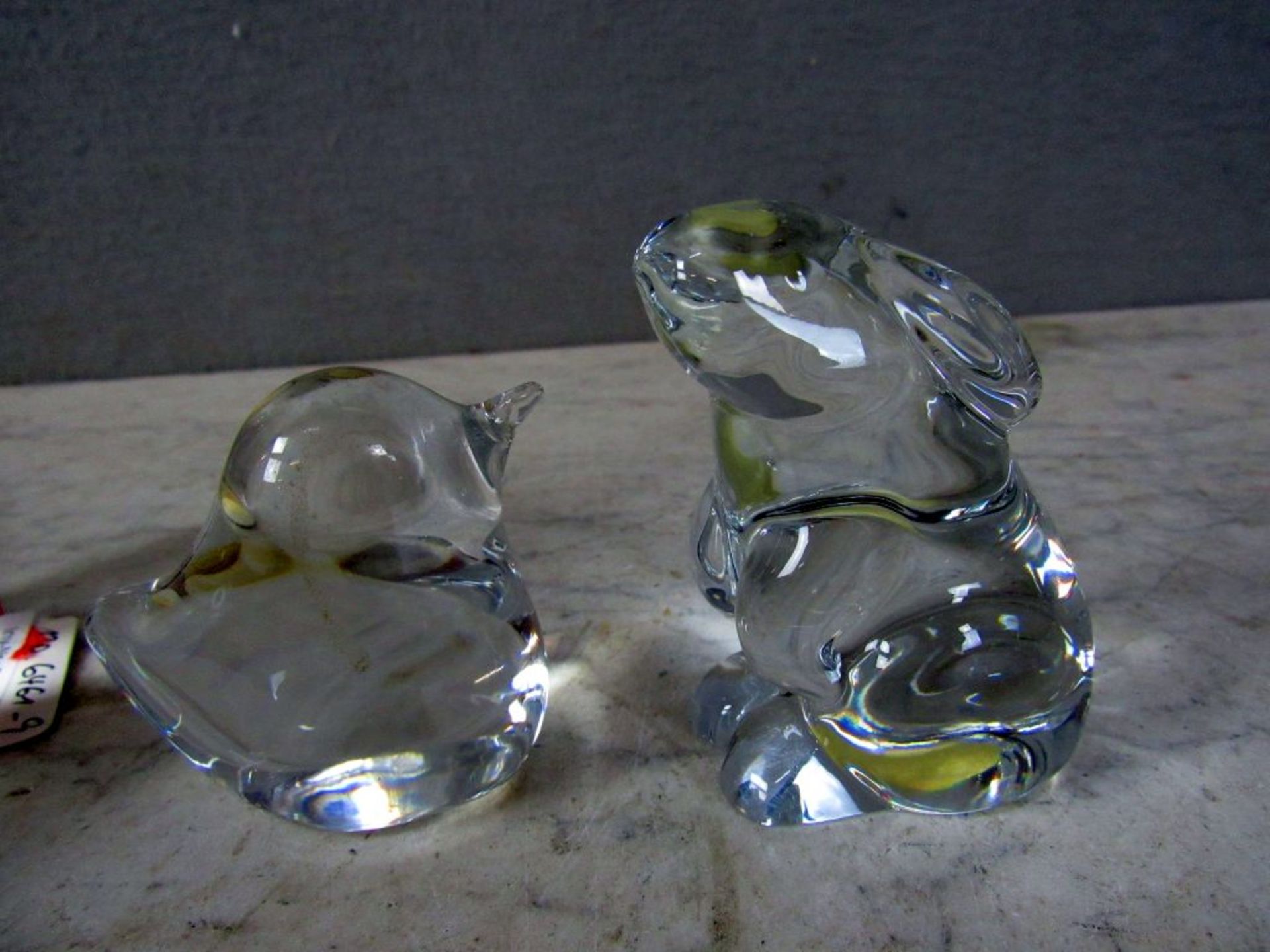 Drei Teile Glas Darstellung Tiere 2x - Image 8 of 9