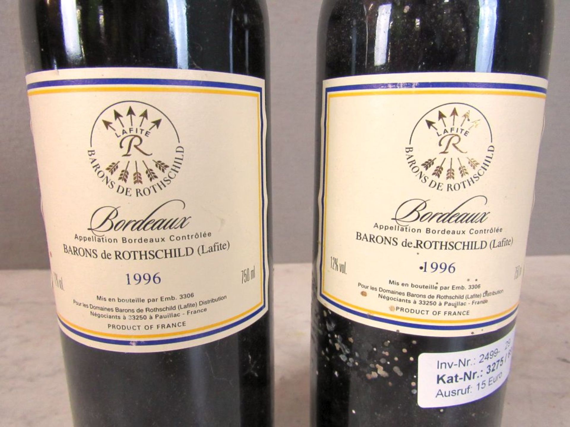 Alkohol Wein Barons De Rothschild 1996 - Bild 3 aus 5