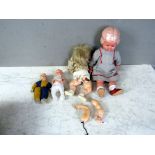 Vier antike Puppen von ca. 23-50cm