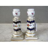 Zwei Kerzenleuchter Porzellan gemarkt