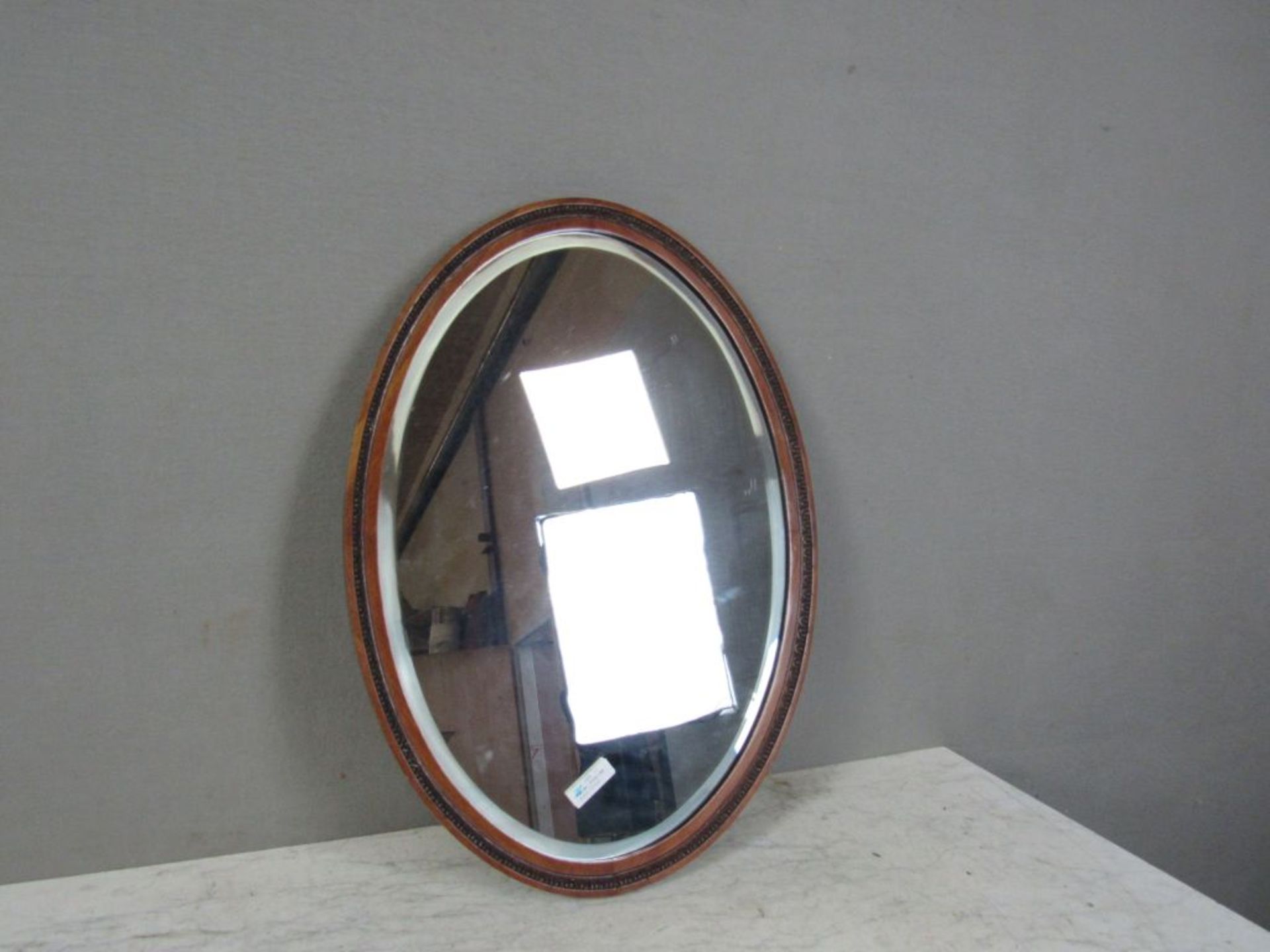 Ovaler antiker Spiegel Facettschliff
