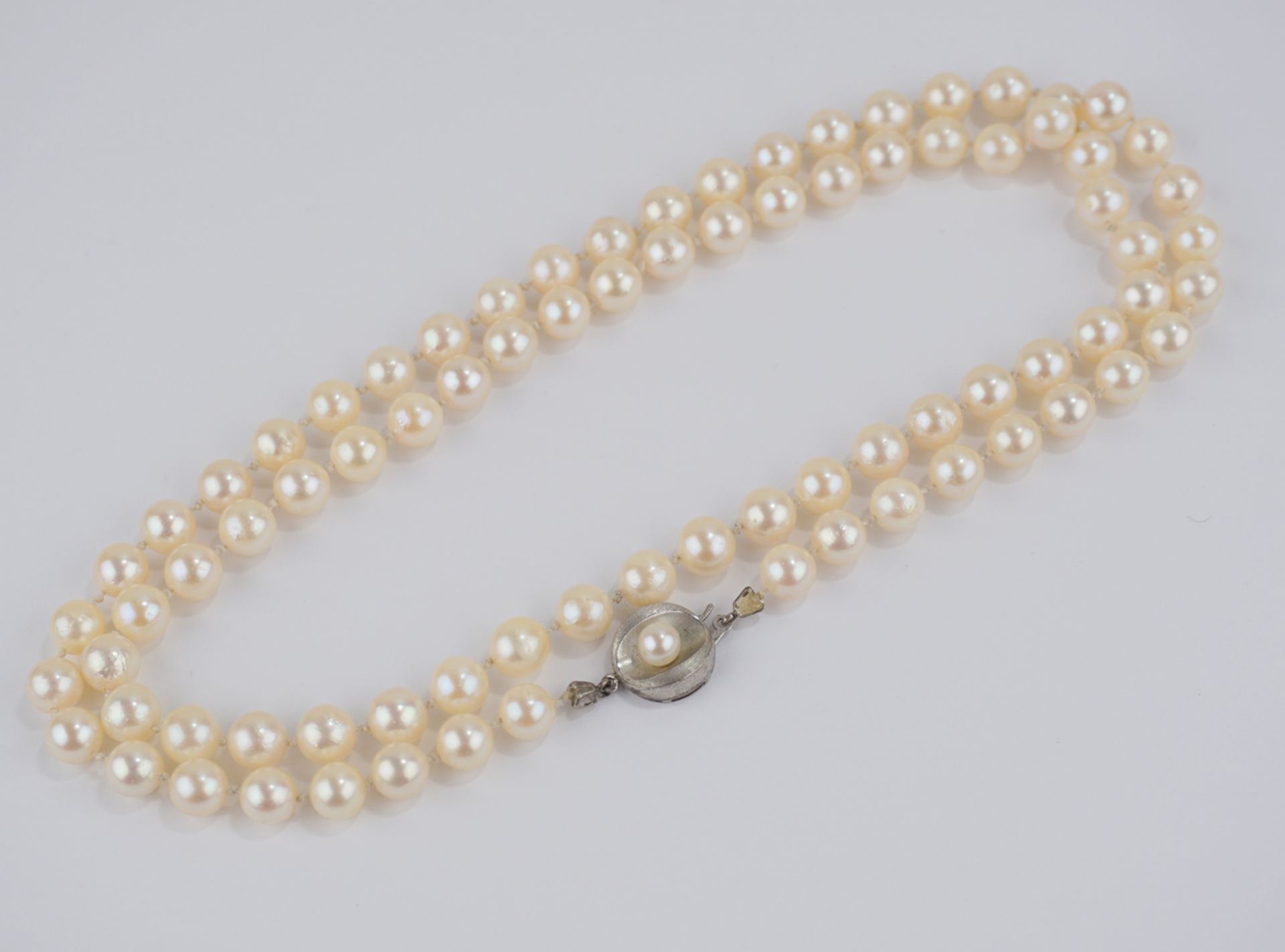 Perlenkette mit 835er Silberschließe