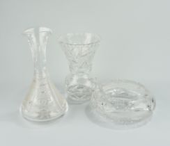 Ascher, Vase und Dekantierflasche, Kristall