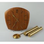 Wanduhr mit 2 Gewichten, Junghans, Teak, 1960er Jahre