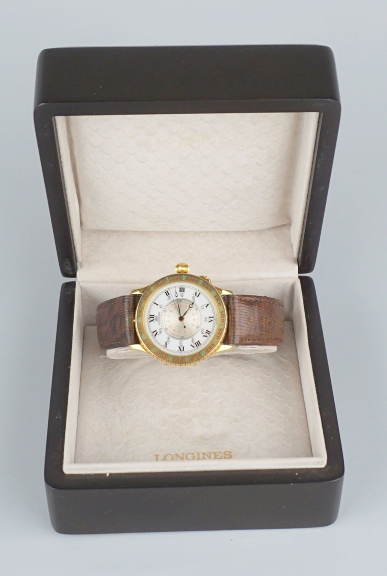 Armbanduhr Longines Lindbergh Hour Angle, 750er Gold - Image 2 of 5