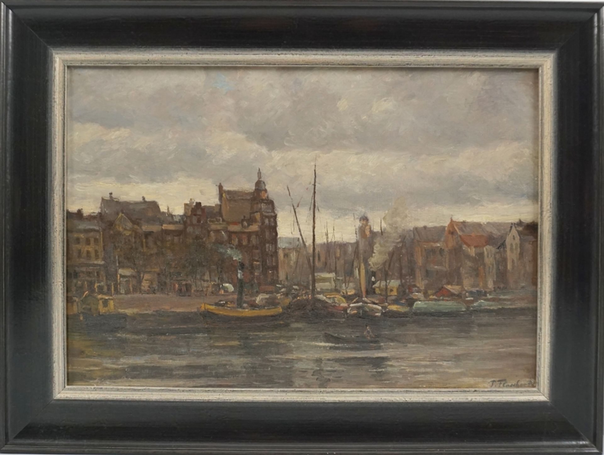 unidentifizierter Künstler "Prins Hendrikkade in Amsterdam", datiert 1913
