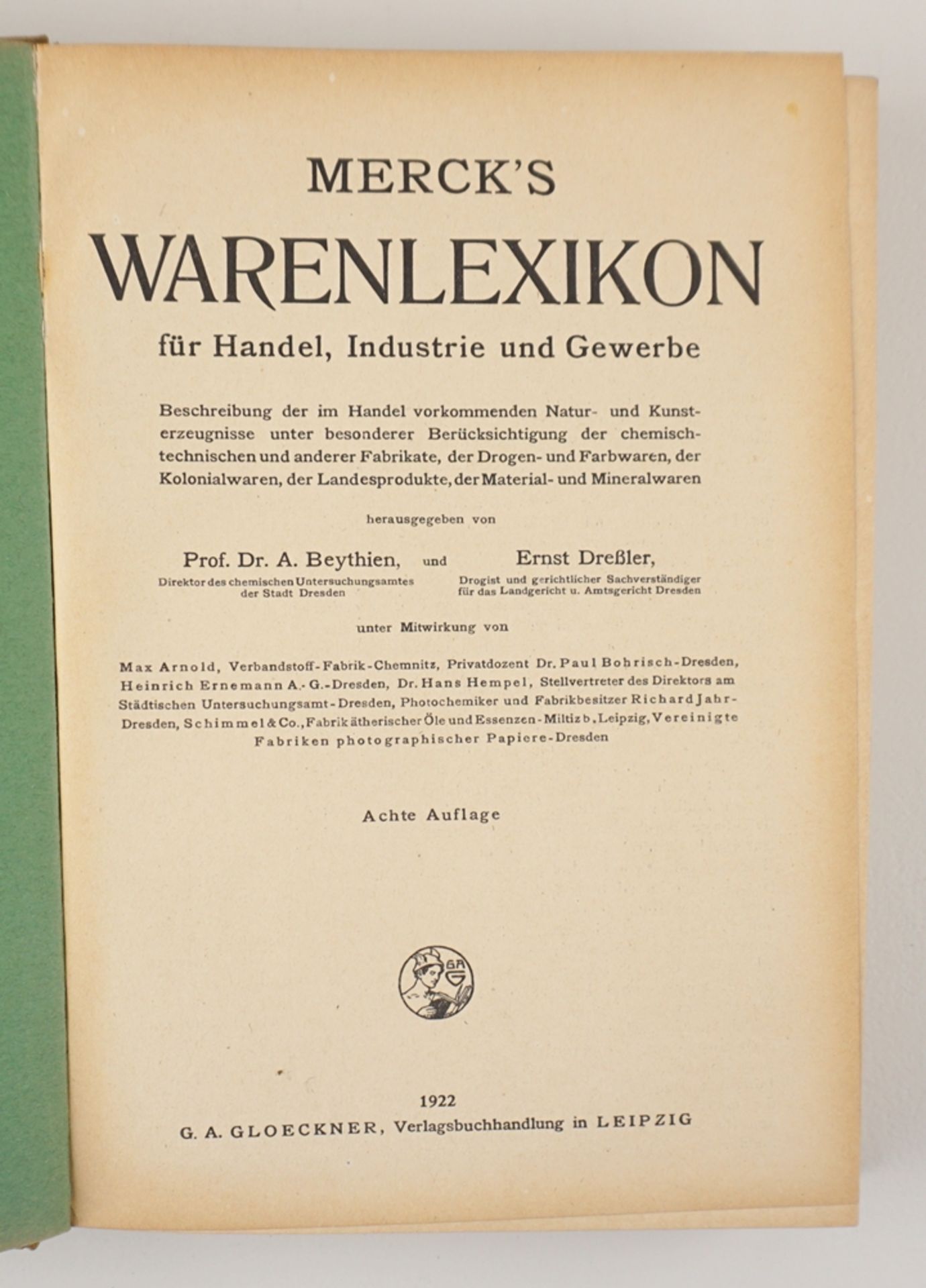 Merck's Warenlexikon für Handel, Industrie und Gewerbe, 1922 - Image 2 of 3