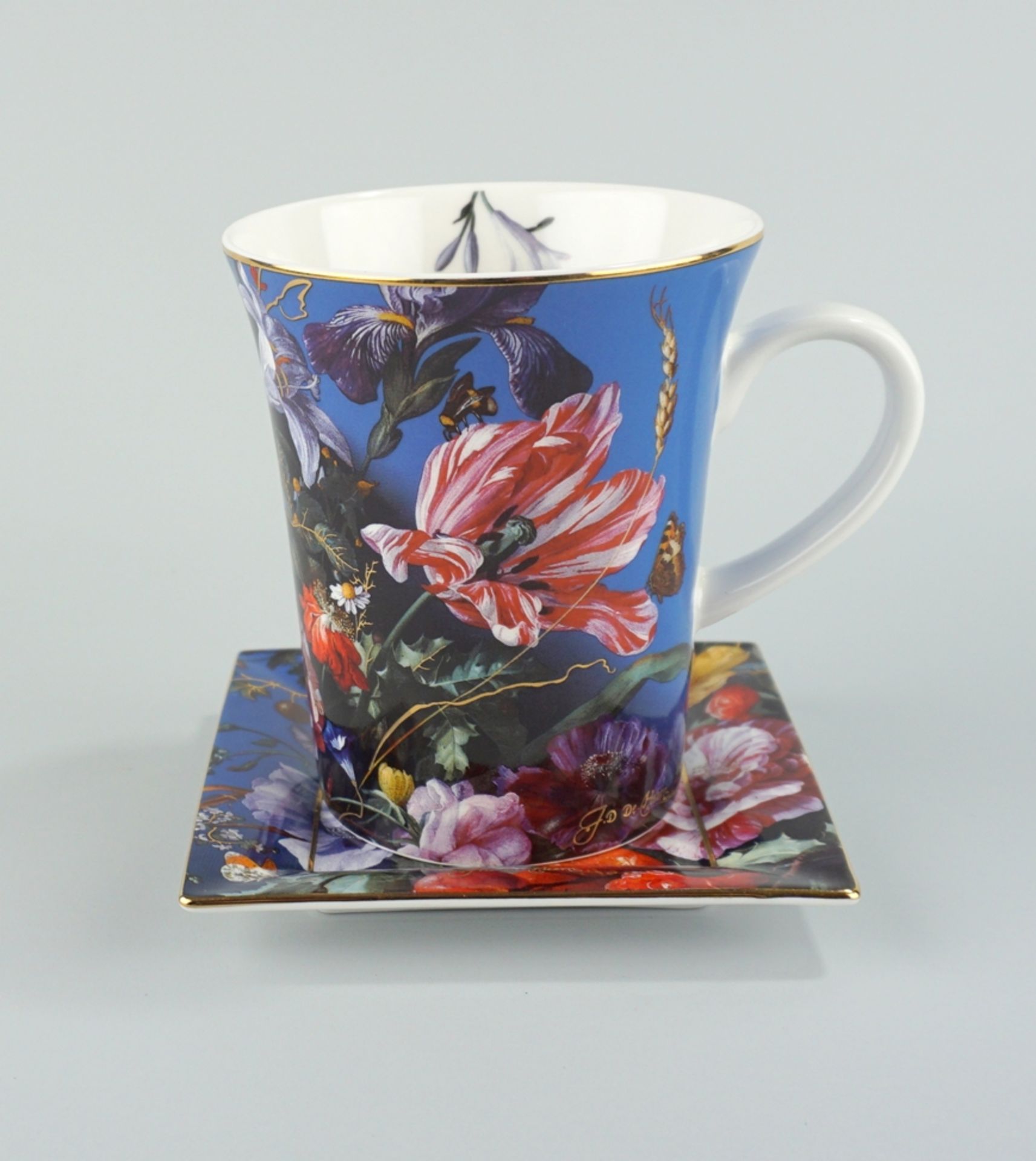 Tasse und Schälchen, Artis Orbis, nach Jan Davidsz de Heem, Fleurs d`été, Goebel