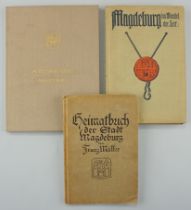 2 Bücher und eine Fotomappe, Magdeburg, 1. und 2.Hälfte 20.Jh.