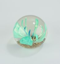 Peter Holmes Paperweight LOTUS, Selkirk Glass,Schottland