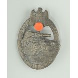 Panzerkampfabzeichen, Sammleranfertigung, hohl geprägt, Bronze
