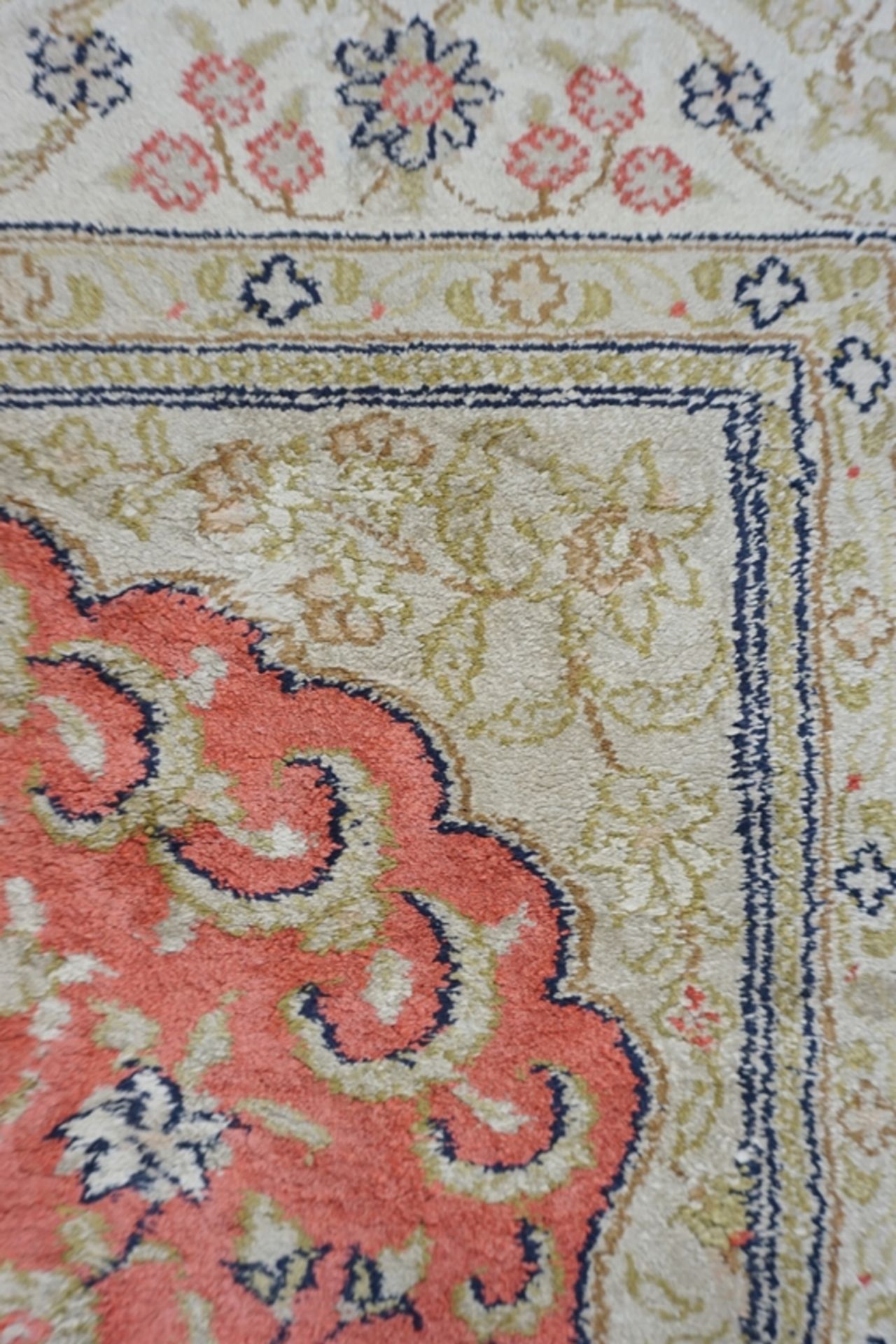 Teppich, Isfahan, Wolle mit Seide - Bild 2 aus 2