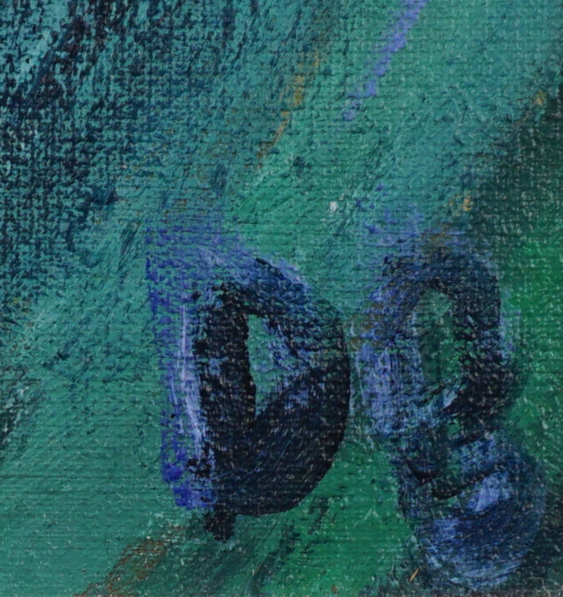 Dietlinde Bonnlander (*1931), "Blaue Lilien", Öl/Lwd. - Image 2 of 2