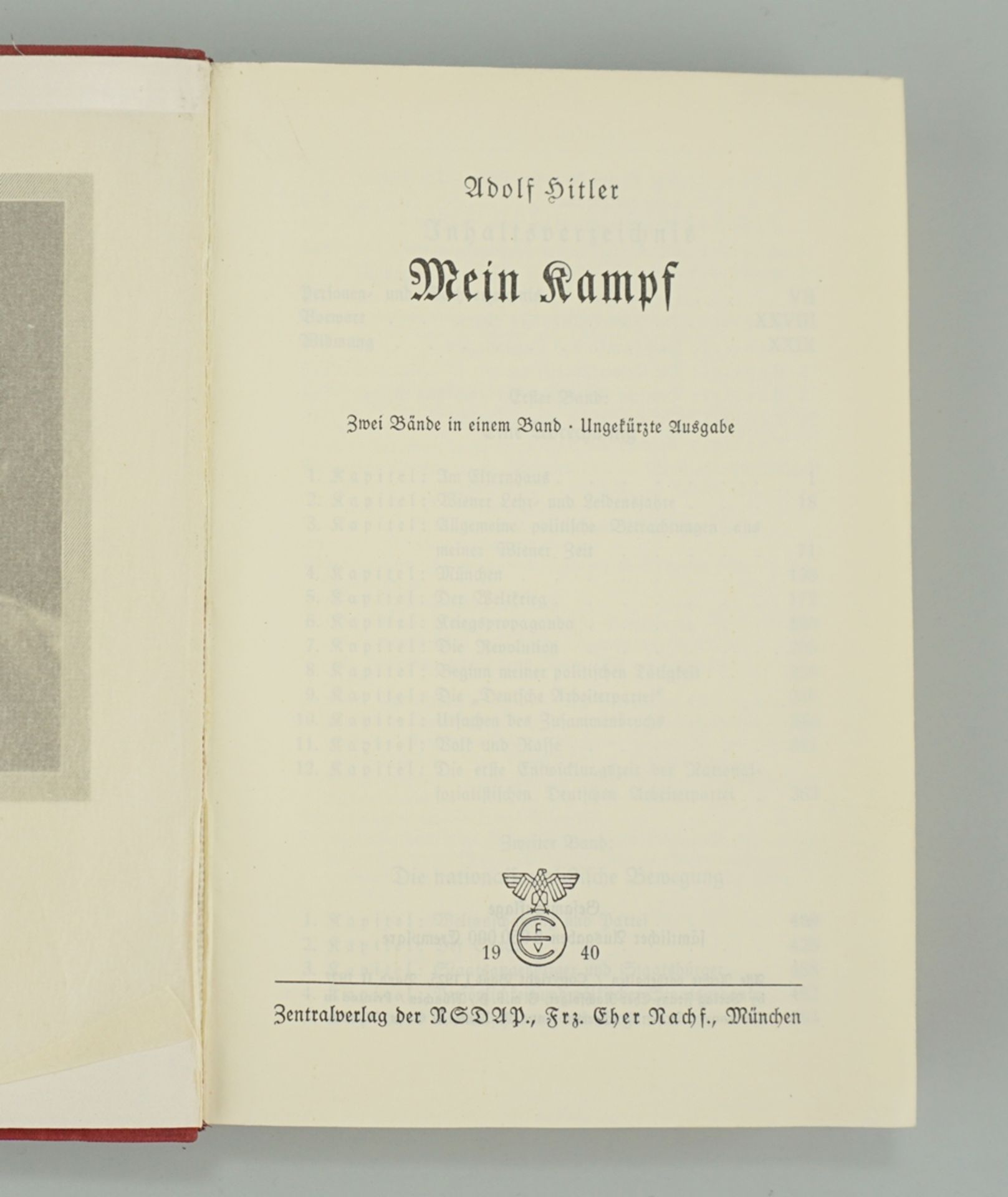 Adolf H., Mein Kampf, Tornisterausgabe 1940 - Bild 3 aus 3