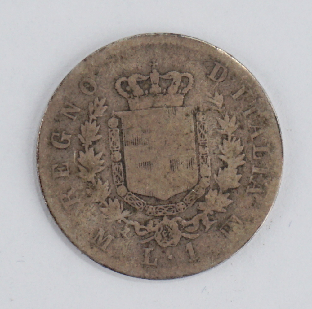 50 Centesimi, 1863, König Vittorio Emanuele II., Italien - Image 2 of 2