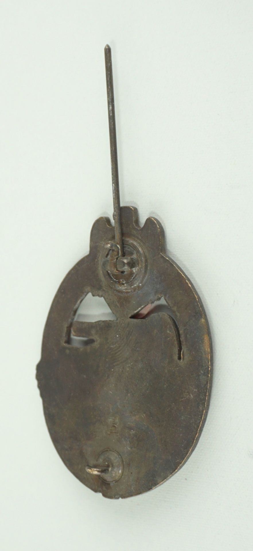 Panzerkampfabzeichen, Sammleranfertigung, Bronze, rückseitig "HA" - Bild 2 aus 2