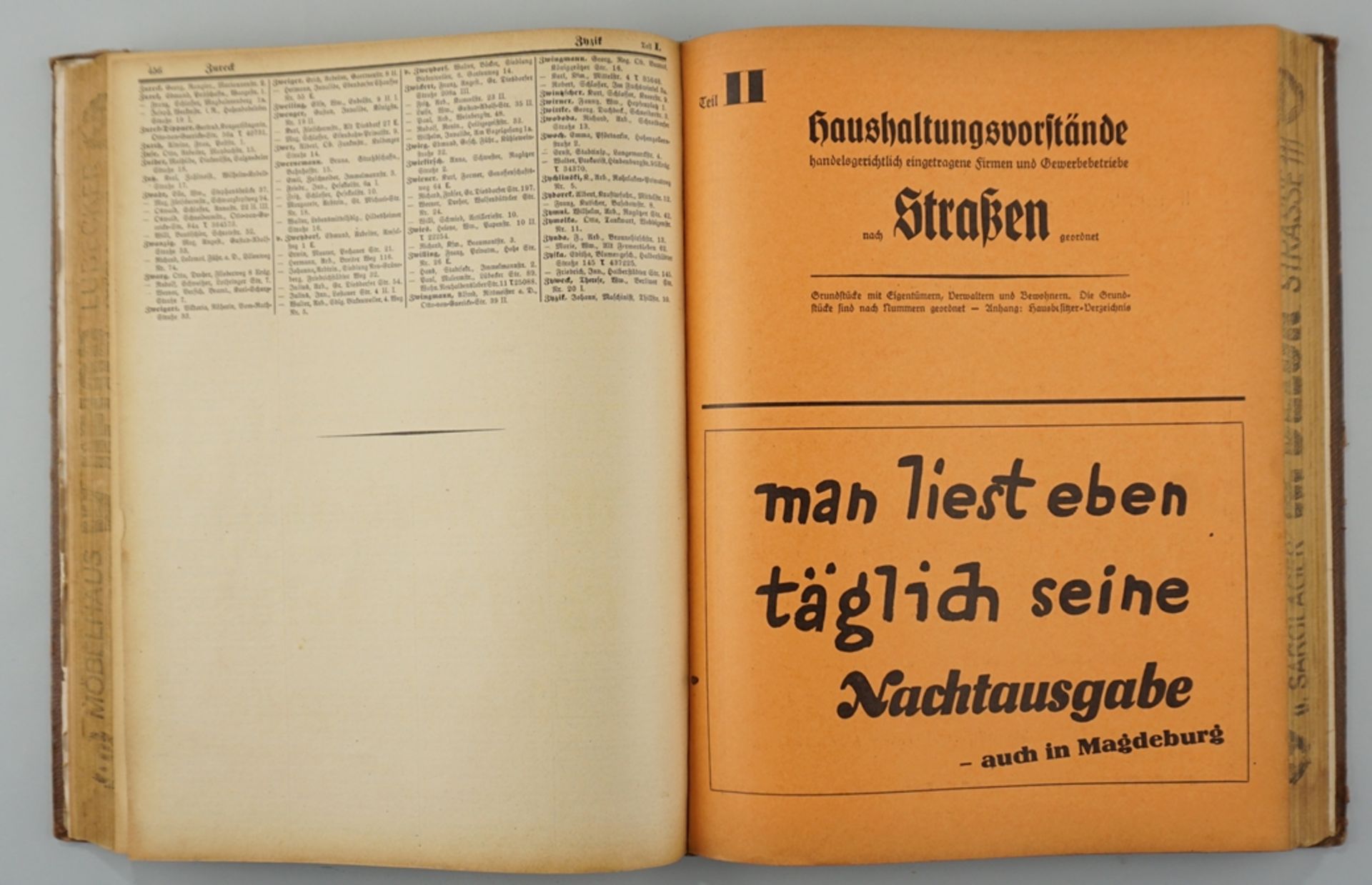 Magdeburger Adressbuch für das Jahr 1940 - Image 2 of 2