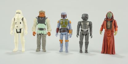 5 Star Wars Figuren, LFL Kenner, 1980er Jahre