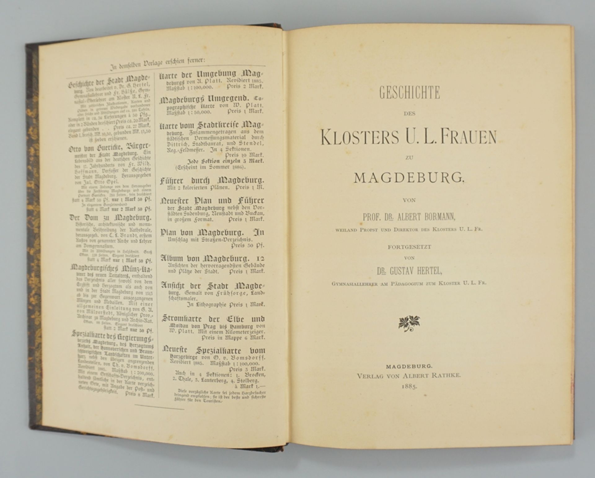 Geschichte des Klosters Unser Lieben Frauen zu Magdeburg, Prof.Dr.Albert Bormann, 1885