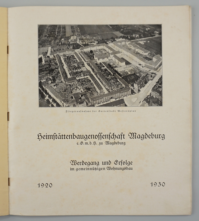 10 Jahre Heimstättenbaugenossenschaft E.G.M.B.H. zu Magdeburg, 1920 / 1930 - Image 2 of 3