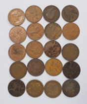 20 x1 Penny, Großbrittanien, Bronze, 19./20.Jh.