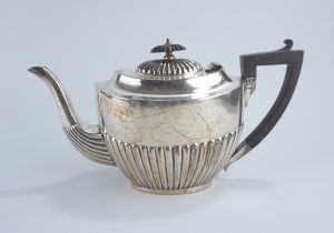 Teekanne, Queen-Anne-Stil, Silberauflage