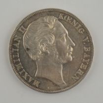 Doppelgulden, Mariensäule, Maximilian II, König von Bayern, 1855, 900er Silber