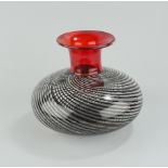 Vase mit Spiralmuster, Studioglas, 20.Jh.