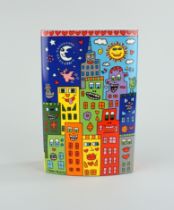 Vase, nach James Rizzi, Love in the Heart of the City, Goebel