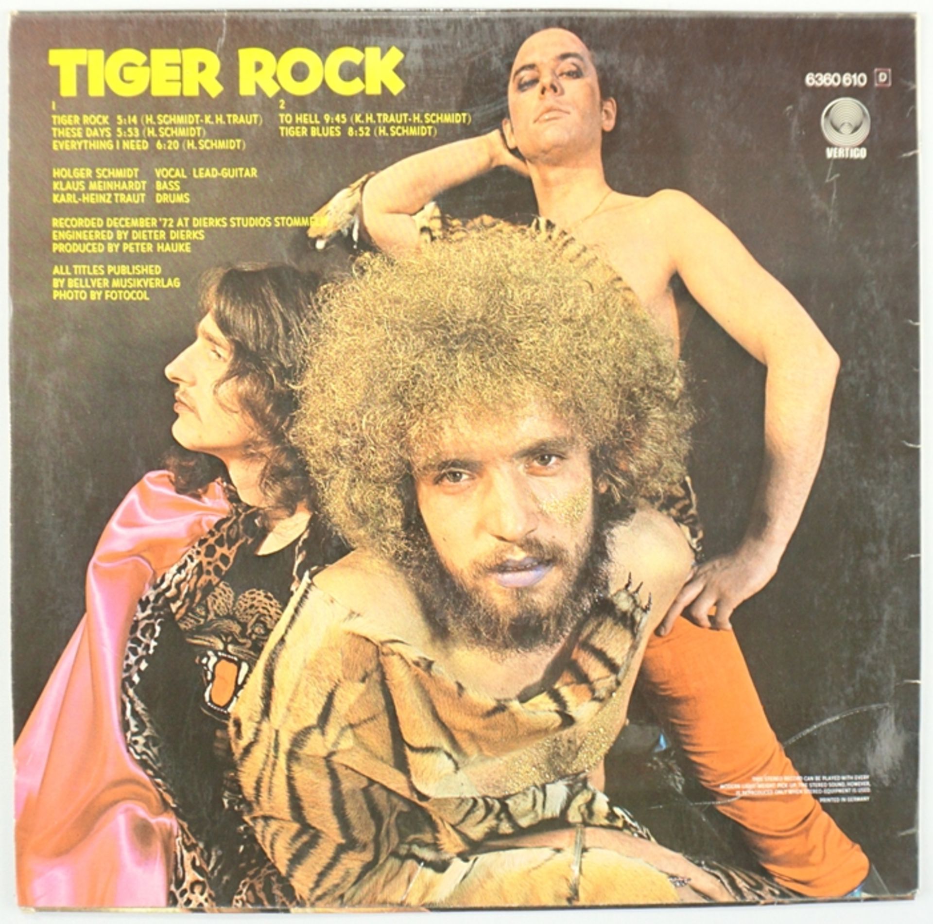 Vinyl LP Tiger B. Smith - Tiger Rock, VERTICO, 1972 - Bild 2 aus 2