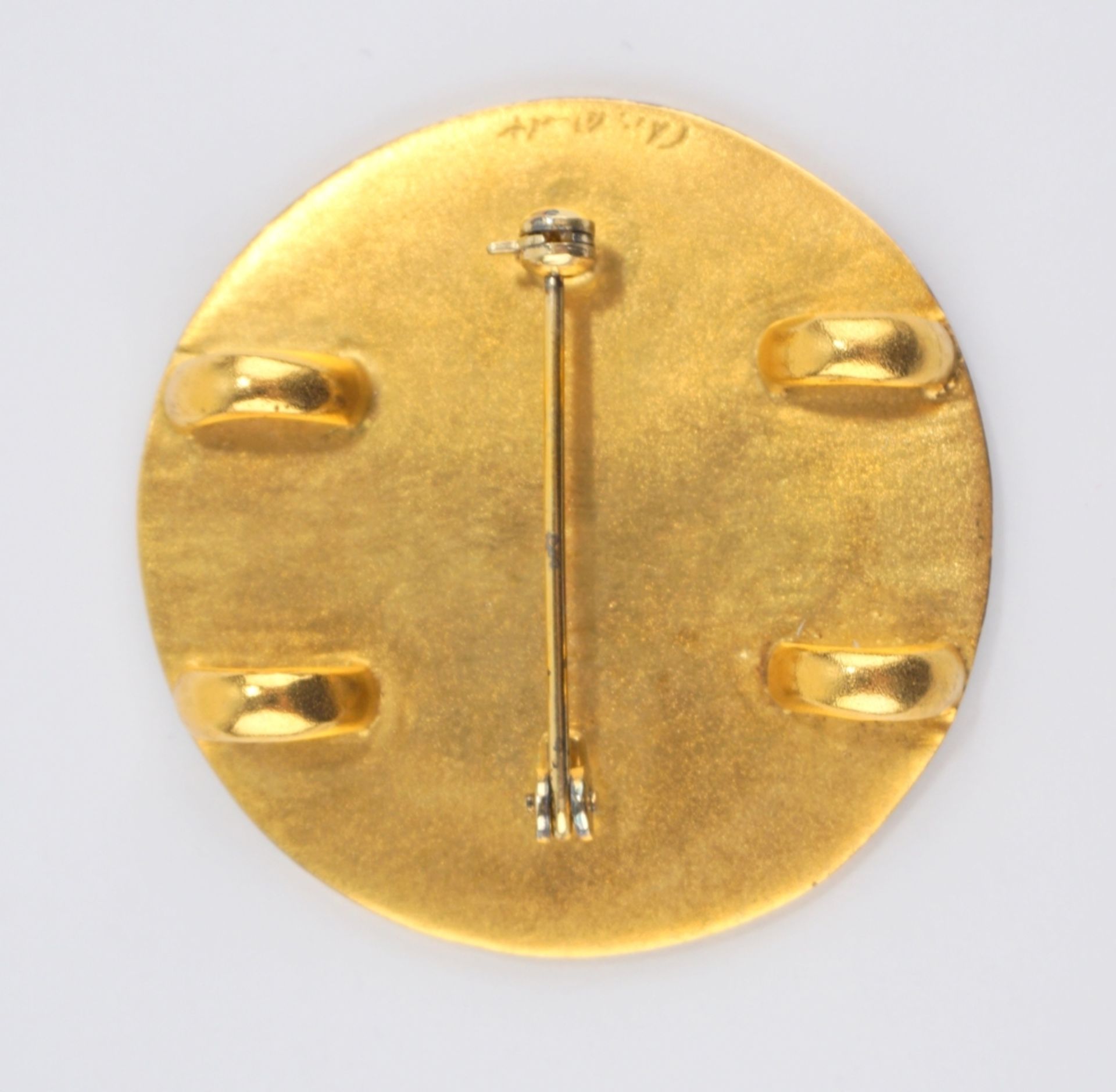 Anhänger / Brosche Himmelsscheibe von Nebra, Bronze mit Teilvergoldung - Image 2 of 2