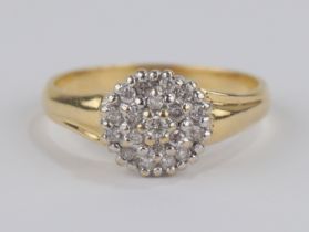 Ring mit 20 Diamant-Brillanten, 585er Gold