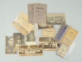 Papier-Konvolut, überwiegend Magdeburg, u.a. 2x Führerschein, Fotos, 2x Militärpass