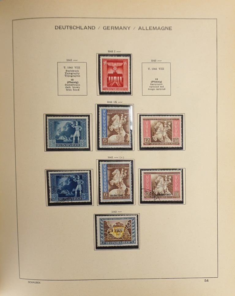 Sammlung Briefmarken Dt. Reich, 1872-1944, unvollst., dazu Postwertzeichen Katalog der Gebr. Senf - Image 3 of 4